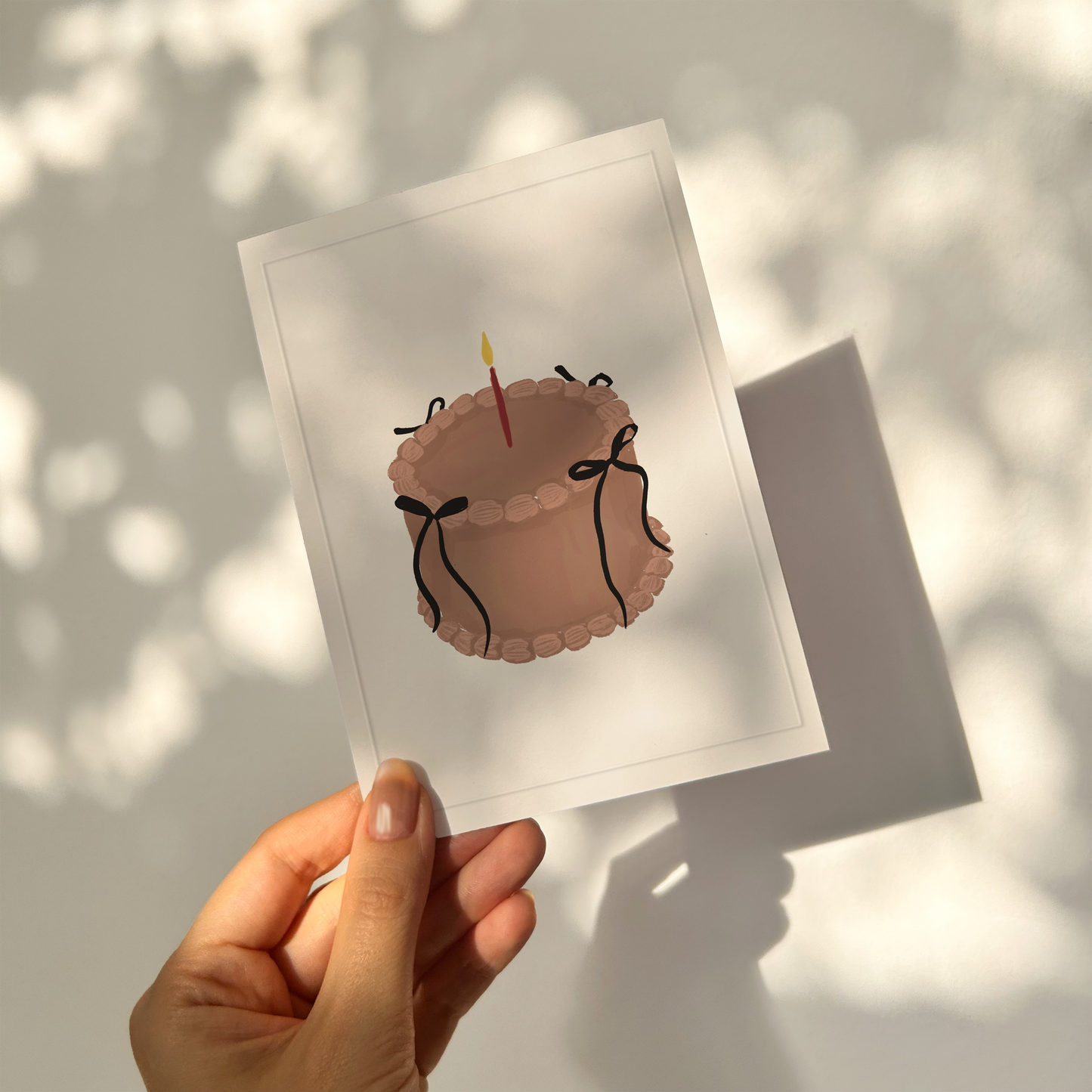 Mocha cake | Greeting Card