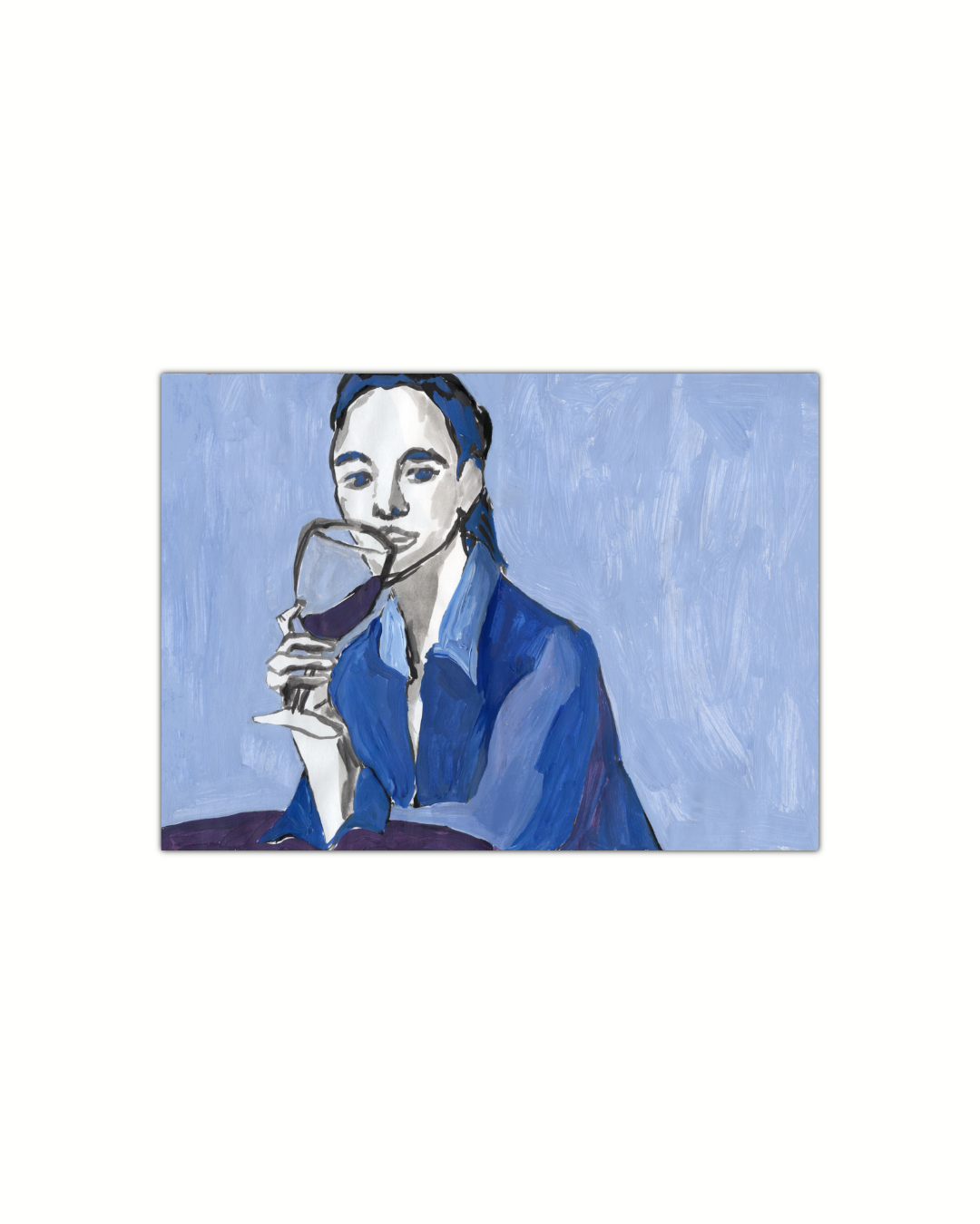 Girl in Blue | Postcard