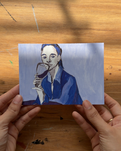 Girl in Blue | Postcard