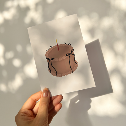 Mocha cake | Greeting Card