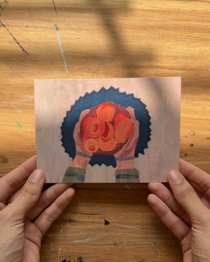 Basket of Oranges | Postcard